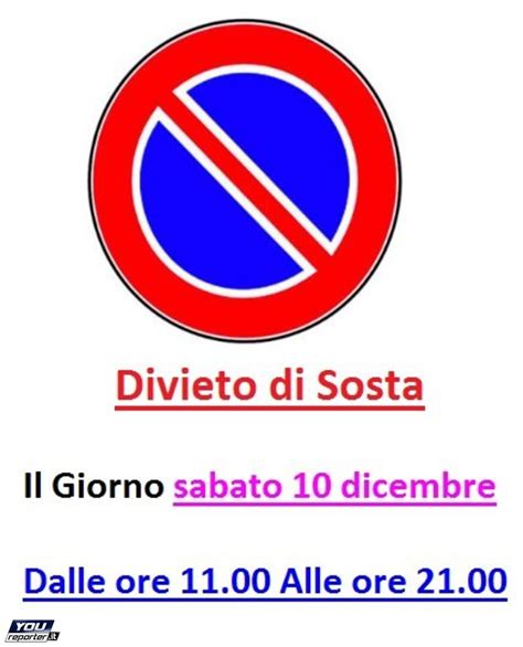 divieto di sosta con ordinanza